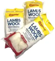 PACK of 3 PREMIER LAMBS WOOL PADDING 100% GENUINE HELPS RELIEVE FOOT PAIN 3/8 OZ
