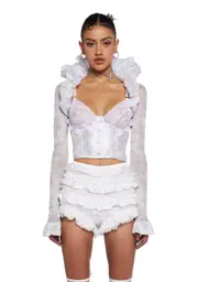 [Sugar Thrillz] Elegant Rapture Underbust Corset And Shrug