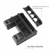Cooling Stand for PS4 Slim Pro with Controller Charging Station Handle Charger D