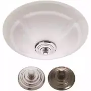 Decorative 80 CFM Ceiling Bathroom Exhaust Fan with LED Light and White Globe