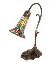 Meyda Tiffany 17866 15" Tall Gooseneck Table Lamp - MultiColor