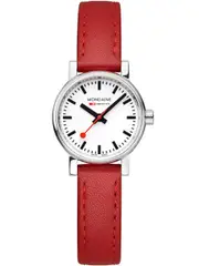 Mondaine MSE.26110.LCV Black Dial Leather Womens Watch