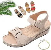 Soft & Stylish Wedge Sandals for Effortless Comfort, 2025 Breathable Orthopedic Walking Platform Sandals Women. with Arch Support