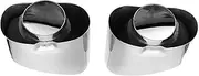 2PCS Auto Chrome Exhaust Dual Tail Pipe Muffler Tip Stainless Steel For BMW X5 E70 2008-2013 Accessories