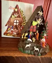 VTG Plastic Nativity 6" Christmas 1950s Decor Manger 427T Hong Kong Original Box
