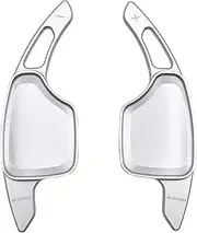 Car Steering Wheel Shift Paddles for C&adillac XT4 CT4 CT5 XT6 Aluminum Alloy Car Steering Wheel Shift Paddle Car Interior Modifications 2PCS HTEOPOEKFR(Silver)