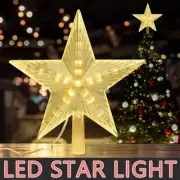 LED Star Light Christmas Tree Topper Treetop Lights Xmas Ornament Party Decor