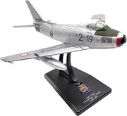 1:100 Italian F-86 Sabre Fighter Model Alloy High-Simulated Memorial Airplane Retirement Collection Souvenir Display