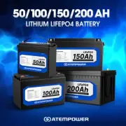 Atem Power 12V 50AH 100AH 200AH LiFePO4 Lithium Iron Battery Solar Replace AGM