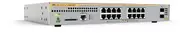 Allied Telesis L2+ switch with 16 x 10/100/1000T PoE ports and 2 x 100/1000X SFP ports AU Power Cord