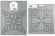 Quilting Stencil Feathered Blocks Quilt Pattern Feather Square Quilters Template