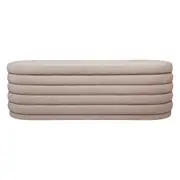 Demi Storage Bench Ottoman - Nude Velvet