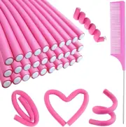 30PCS 9.45" Flexi Rods Curlers Set for Short and Long Hair, No Heat Foam Roll...
