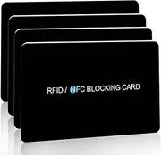 [AYAIM] 4-8 Pack RFID Blocking Card, safe card for wallet, NFC Debit Credit Card Passport Protector,Entire Wallet Protection Blocker Set for Men & Women, 4Pack, 3.3 x 2.4 x 0.03 in