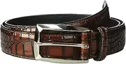 [Stacy Adams] Men's Ozzie Croc Embossed Belt