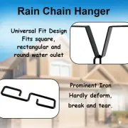 4 Pcs Rain Chain Gutter Adapter Clip V Style Iron Rain Chain Gutter Clips tyOUG