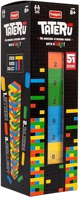 Tateru, Hardwood Blocks Stacking Tower Game, Strategy Game for 2 or 4 Players
