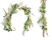bulk 4 Gold Shimmer Xmas Garland Decoration 160x30cm