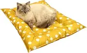 Beautiful Dog Cooling Mat Non Toxic Gel Ice Pads Cat Radiator Beds Washable Waterproof Cooling Pillow Cool Mat Keep Cool in Hot Weather for Dog Cat Kitten Puppy Green,S (Color : Yellow, Size : M)