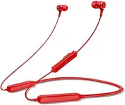 Bluetooth 5.0 Headphones, IPX5 Waterproof Sport Earphones, Magnetic in-Ear Wireless Earbuds,48 Hours Playtime Sports Microphone with Microphone for Running Sport Workout, iPhone Android (red)