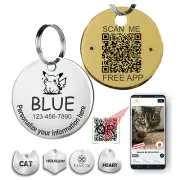 Personalized QR Code Pet Id Tag Made in USA - Customize Both Tag & Web App. Icon