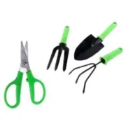 Garden Gardening Tool Set Scissor Sharp Stainless Steel Prune Fork Trowel & Rack