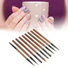 9pcs Nail Art Brushes Set UV Gel Brush Gel Tips Builder Nail Design Painting BST