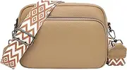 [OWGSEE] Crossbody Bags for Women, Trendy Leather Crossbody Camera Bag Purse with Guitar Strap Small Shoulder Handbag