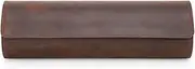 [WICRFYHD] 4 Slots Watches Storage Organizer, Watch Travel Case for Men Women, Leather Watch Roll Travel Case with Pillow, Portable Travel Watch Roll