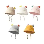 Infants Protective Sun Hat Cotton Caps with Ears Designing for Beach Vacation