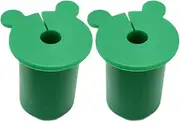 AsrMyjcx Cable Feed Through Bushings 2X Easy Installation Wall Clips Set Cable Routing Kit Network Cable Grommets for 1 inch Wall Hole, Green