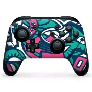 Nintendo Switch Pro Controller Skin Decal Vinyl Wrap - Green Gecko Pop Art