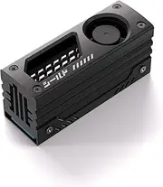 EZDIY-FAB Shield M.2 SSD Heatsink with Build-in 20mm PWM Fan, Premium Aluminum Design, High-Performance SSD Cooler for M.2 2280-Black-1 Pack