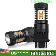 Yellow Amber 3157 LED DR Turn Signal Parking Light Canbus Corner Bulb 1~10Set (for: Peugeot)