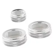 Silver Air Conditioner Knob Volume Knob Control Trim Fit For 17-22 Honda CRV