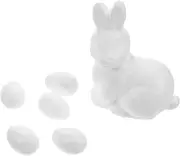 Totority Easter Decor Hand Painted Ornaments Foam Decor Kids Craft Kit White Foam Ornaments Creative Easter Adornments