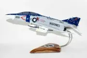 VMFA-321 F-4S 1991 Model, 1/42 (18") Scale, Mahogany, Marines, Fighter