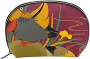 [TBOUOBT] Cosmetic Bags Makeup Bags for Women, Small Makeup Pouch Travel Bags, Vintage Animal Mandarin Duck