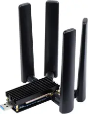 Waveshare USB to M.2 B Key 4G/5G Network Card - Raspberry Pi/PC/SBC - 4 Antenna