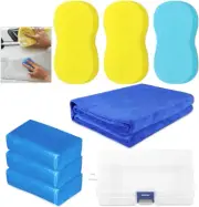 Glarks 8Pcs Clay Bar Car Detailing Clay with Premium Microfiber Washing Towel an
