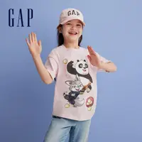 在飛比找momo購物網優惠-【GAP】女童裝 Gap x 功夫熊貓聯名 Logo純棉印花