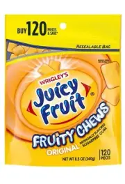 Juicy Fruit Chewing Gum, Value Pack - 120 Ct Bulk Gum Bag