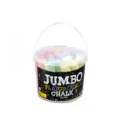 20PK Bucket of Jumbo Playground Coloured Chalks for Blackboard Kid Craft Drawing