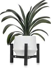 Vigordream Metal Plant Stand, Adjustable Heavy Duty Sturdy Plant Holder for Indoor Outdoor Use, 2 Height Displays Single Plant Pot Stand (Black, Fit 8-10inch pots)