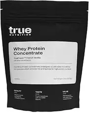 True Nutrition - Whey Protein Concentrate - 100% Whey Protein Powder - Fast Acting Low Carb Protein Powder with Essential Amino Acids - High in Leucine - French Vanilla - 2lb