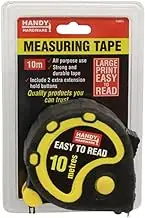 Leona Co Measuring Rule Tool 10m Retractable Tape Measure 3-Way Lock Metric Rubber Tape Measure, 10m, Measurement Tape- Measuring Tape Retractable with Pause Buttons