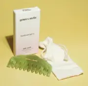 Grace & Stella Jade Comb Scalp Massage Tool 100% Xiuyan Jade Stone New In Box
