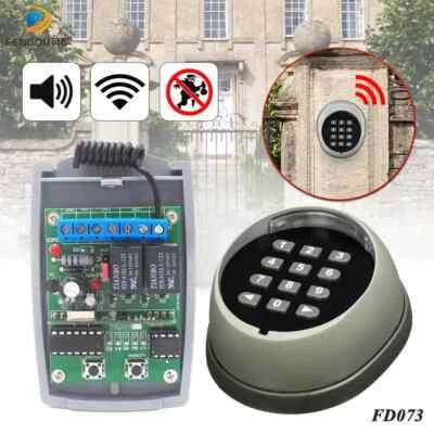Metal Wireless Keypad Gate Opener Rolling Code 433mhz with 2 Channel Receiver