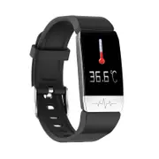 T1 Smart Bracelet Heart Rate Blood Pressure Monitoring Sports Waterproof Pedometer Watch - black