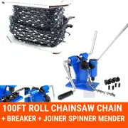 100ft Roll Chainsaw Chain 325 058 FULL Chisel+ Breaker + Joiner Spinner Mender